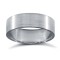 9ct White Gold Standard Weight Flat Profile Satin Wedding Ring 6mm