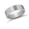 9ct White Gold Standard Weight Flat Profile Mirror Finish Wedding Ring 6mm