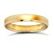 9ct Yellow Gold Standard Weight Flat Profile Bevelled Edge Wedding Ring 3mm