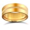 9ct Yellow Gold Standard Weight Flat Profile Centre Groove Wedding Ring 8mm
