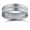 Platinum Standard Weight Flat Profile Centre Groove Wedding Ring 6mm