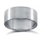 Platinum Standard Weight Flat Profile Satin Wedding Ring 8mm