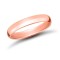 18ct Rose Gold Premium Weight D-Shape Profile Mirror Finish Wedding Ring 4mm