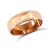 18ct Rose Gold Standard Weight Court Profile Mill Grain Wedding Ring 6mm