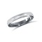 18ct White Gold Standard Weight Court Profile Mill Grain Wedding Ring 3mm