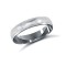 9ct White Gold Standard Weight Court Profile Mill Grain Wedding Ring 4mm