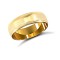 9ct Yellow Gold Standard Weight Court Profile Mill Grain Wedding Ring 6mm