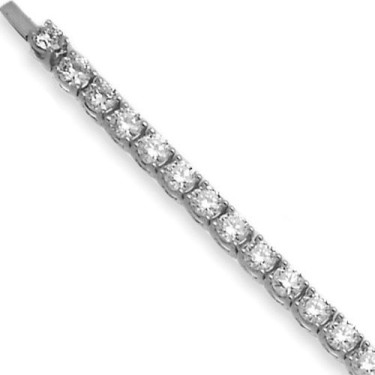 18ct White Gold 6.00ct Claw Set Dia Line Bracelet
