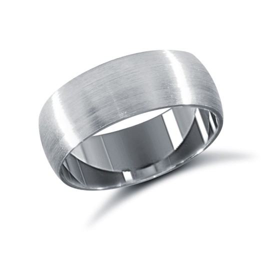 Palladium Standard Weight Court Profile Satin Wedding Ring