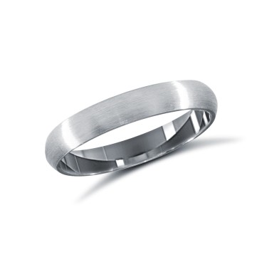 Platinum Standard Weight Court Profile Satin Wedding Ring 3mm