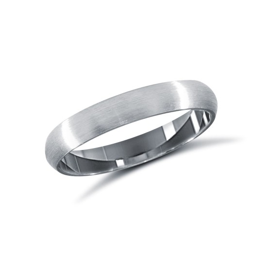 Platinum Standard Weight Court Profile Satin Wedding Ring