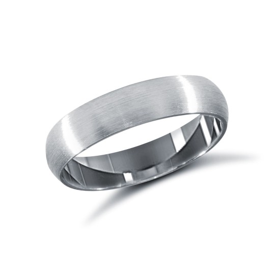 Platinum Standard Weight Court Profile Satin Wedding Ring