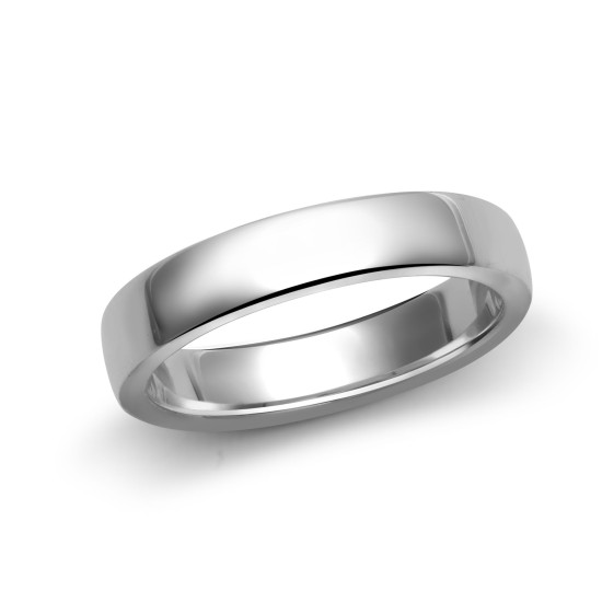 Platinum Standard Weight Court Profile Mirror Finish Wedding Ring
