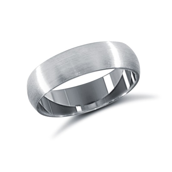 Platinum Standard Weight Court Profile Satin Wedding Ring