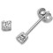 18ct White Gold 75pts Dia Earrings