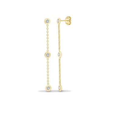 18ct Yellow 0.26ct Diamonds By The Inch Drop Earring
