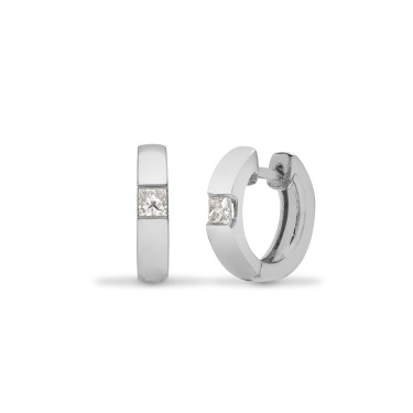 18ct White Gold Diamond Earrings