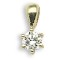18ct Yellow Gold 20pt 6 Claw Diamond Solitaire Pendant