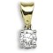 18ct Yellow Gold 10pt 4 Claw Diamond Solitaire Pendant