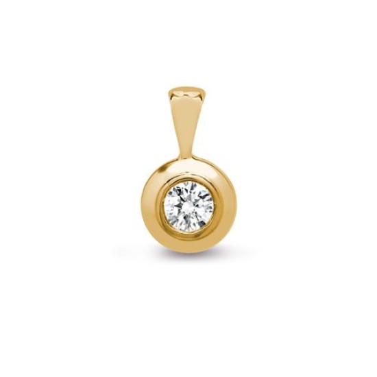 18ct Yellow Gold 15pts Rub over Pendant