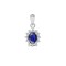 18ct White Gold Diamond And Sapphire Pendant