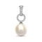 18ct White Gold Diamond And Pearl Pendant