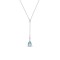 18ct White Gold Diamond And Blue Topaz Necklace