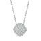 18ct White 0.55ct Dia Cluster Cushion Shape Slider Pendant