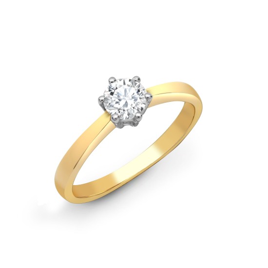 18ct Yellow Gold 50pts Solitaire Dia Ring