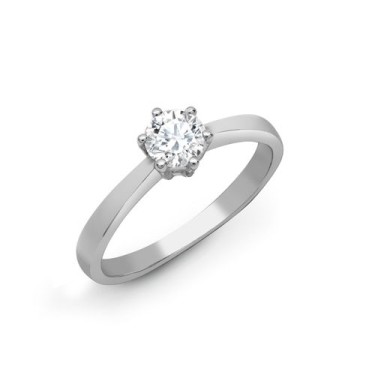 18ct White Gold 50pts Solitaire Dia Ring