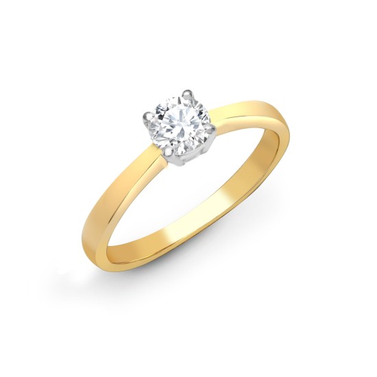 18ct Yellow Gold 25pts Solitaire Dia Ring