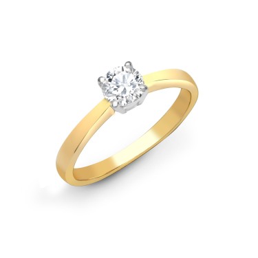 18ct Yellow Gold 75pts Solitaire Dia Ring